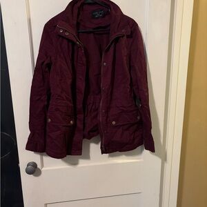 Love Tree Red Utility Jacket with Structured Silhouette